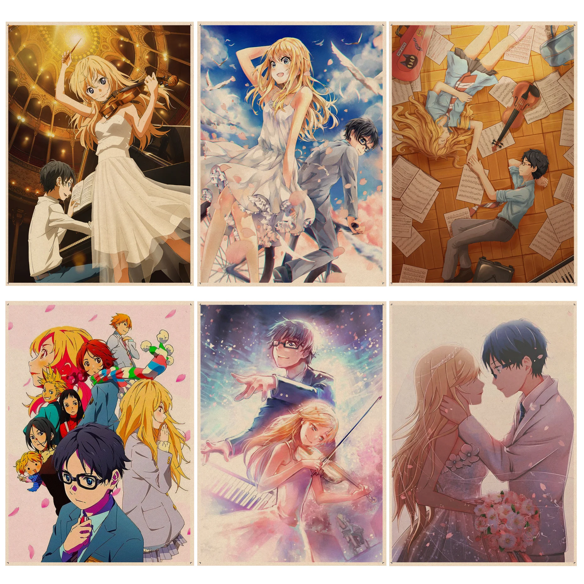 Japanese Anime Your Lie In April Classic Movie Posters Vintage Room Home Bar Cafe Decor Stickers Wall Painting
Japanese Anime Your Lie In April Classic Movie Posters Vintage Room Home Bar Cafe Decor Stickers Wall Painting