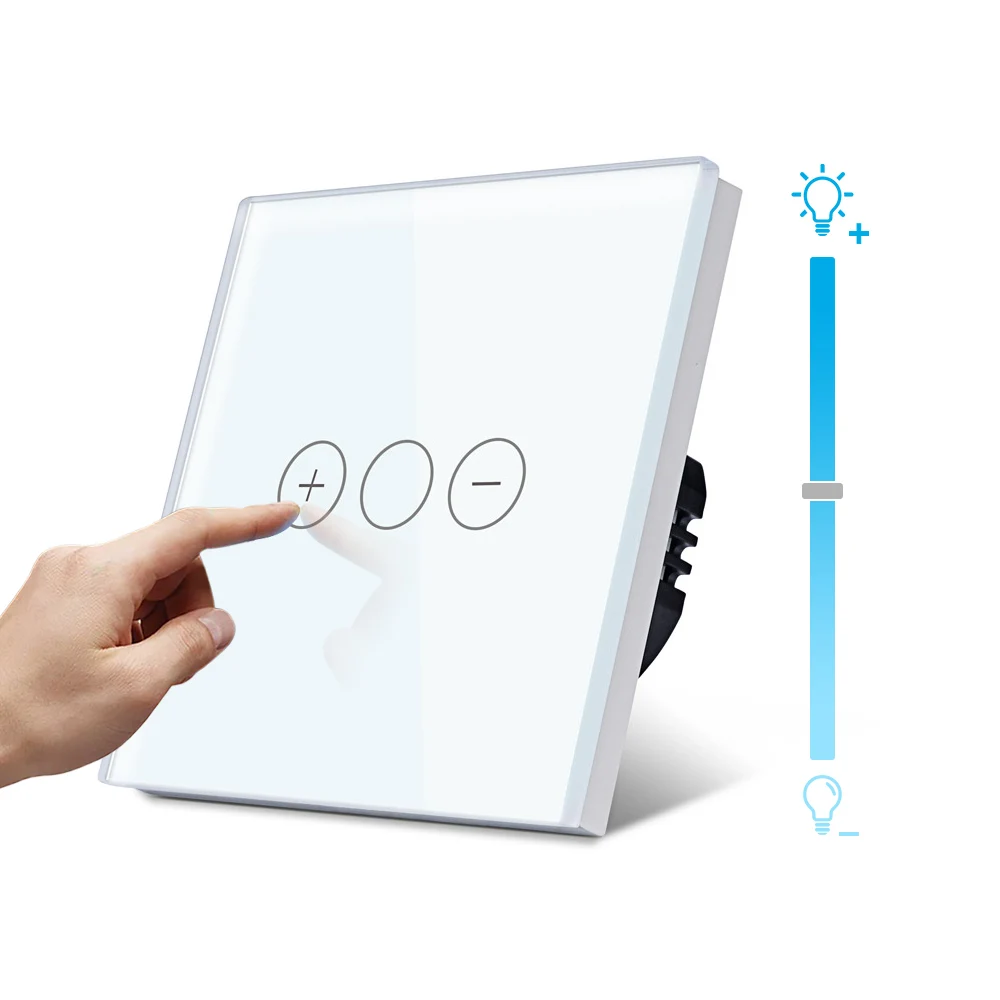 Tawoia Touch Dimmer Switch EU Standard 4 Colors Crystal Glass Panel LED Backlight Dimmable Light Switch 86*86mm Home Improvement
Tawoia Touch Dimmer Switch EU Standard 4 Colors Crystal Glass Panel LED Backlight Dimmable Light Switch 86*86mm Home Improvement