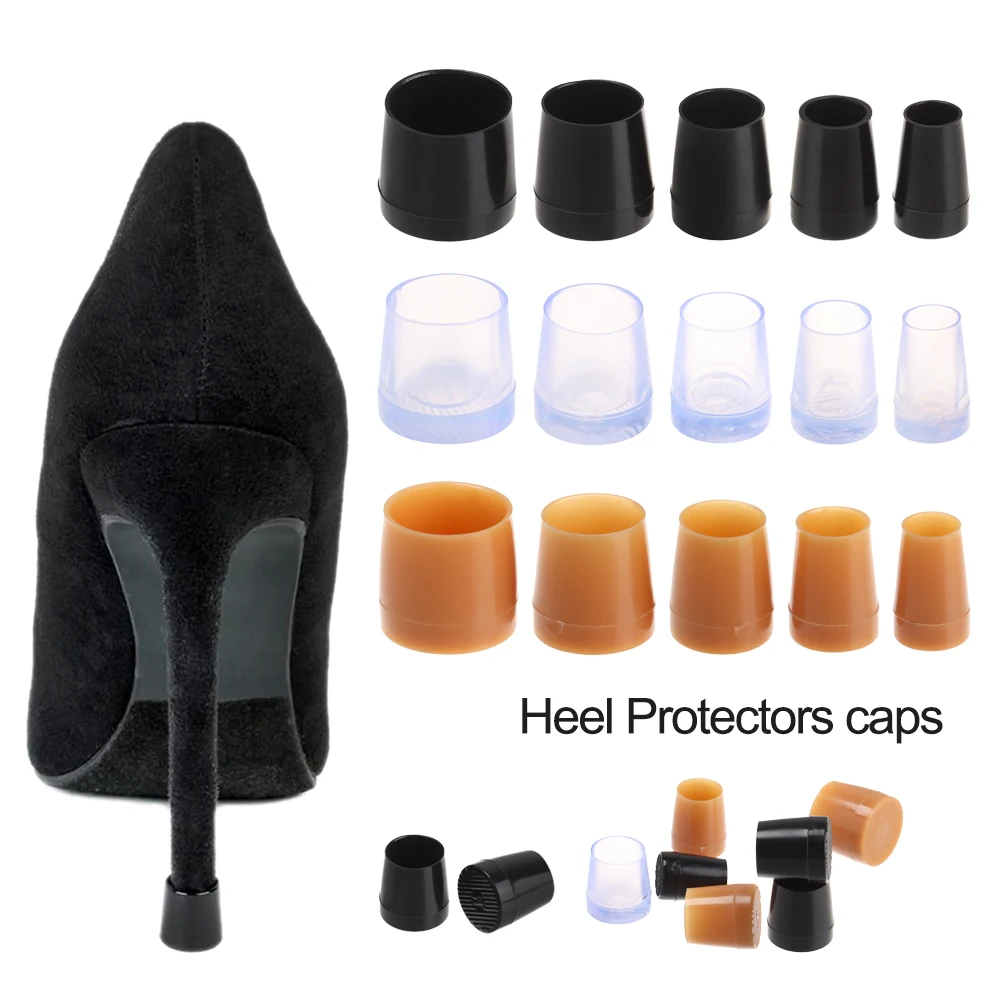 

1 Pair Silencer Heel Protector Useful Antislip High Heeler Stoppers Wearable Non-slip Round Heel Shockproof Shoes Accessories