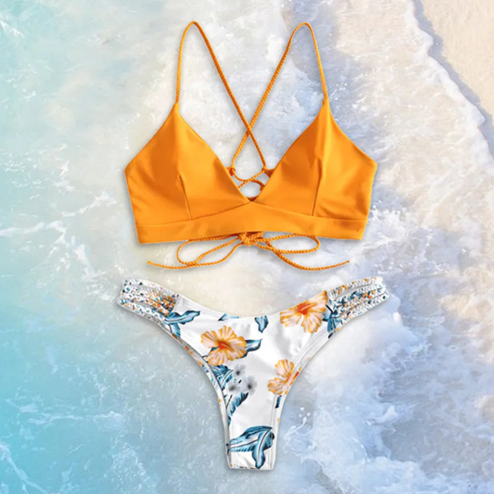 Купальник из 2 предметов с лямкой на шее, стринги, треугольный сексуальный комплект бикини с принтом, нежный купальный костюм, бикини, купаль...
Купальник из 2 предметов с лямкой на шее, стринги, треугольный сексуальный комплект бикини с принтом, нежный купальный костюм, бикини, купаль...