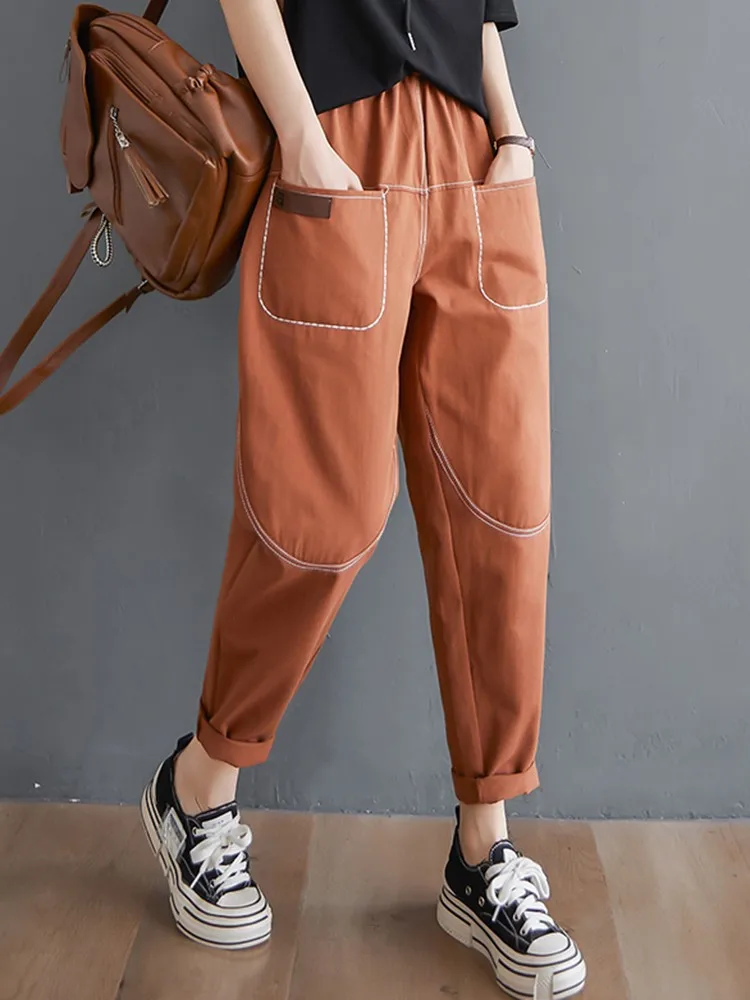 Women Casual Harem Pants New Arrival 2022 Spring Korean Style Plain Color All-match Elastic High Waist Female Trousers B1631
Women Casual Harem Pants New Arrival 2022 Spring Korean Style Plain Color All-match Elastic High Waist Female Trousers B1631