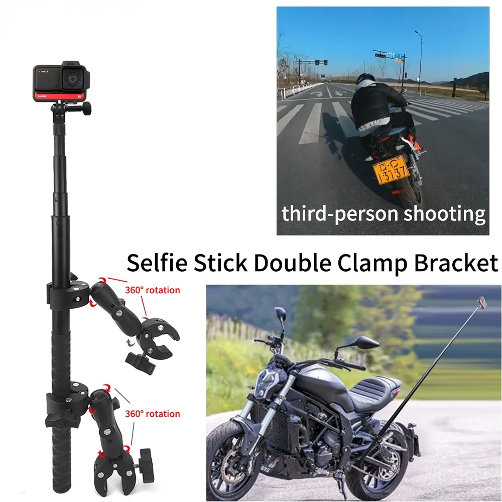 Motorcycle Bike Camera Holder Invisible Selfie Stick Handlebar Mount for Insta360 One RS One X2 3 GoPro Max10 9DJI Accessor
Motorcycle Bike Camera Holder Invisible Selfie Stick Handlebar Mount for Insta360 One RS One X2 3 GoPro Max10 9DJI Accessor