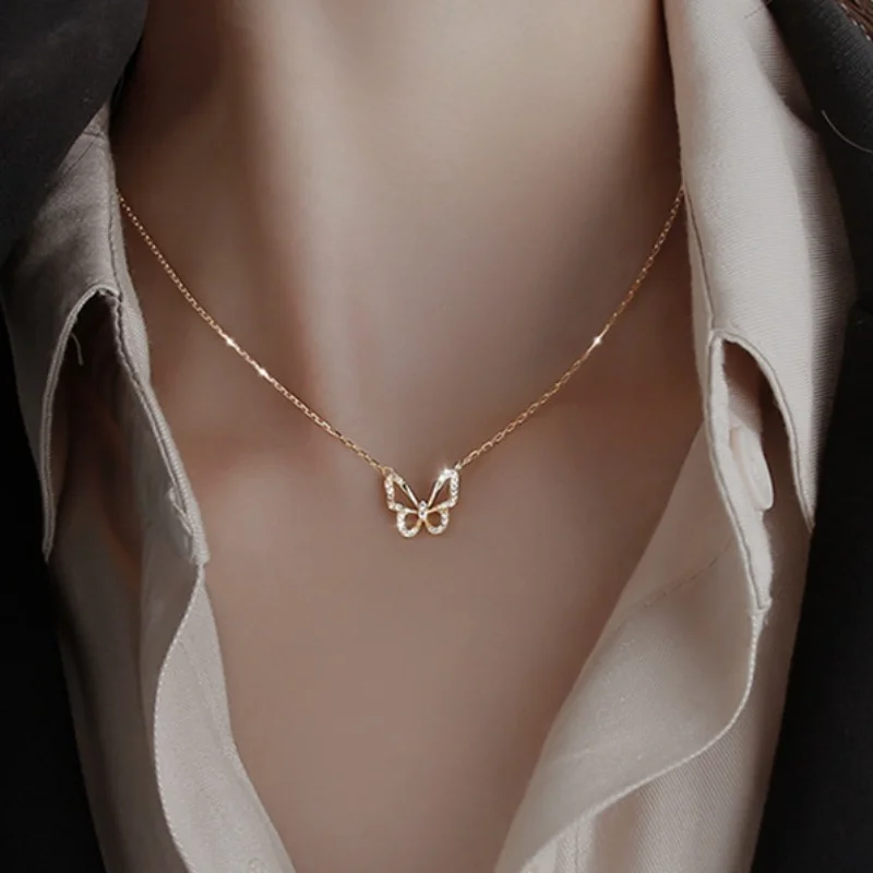 Butterfly Necklace New Popular Ins Style Collarbone Chain Cool Chic Korean Fairy Wedding Design Pendants Jewelry for Girls Gift
Butterfly Necklace New Popular Ins Style Collarbone Chain Cool Chic Korean Fairy Wedding Design Pendants Jewelry for Girls Gift