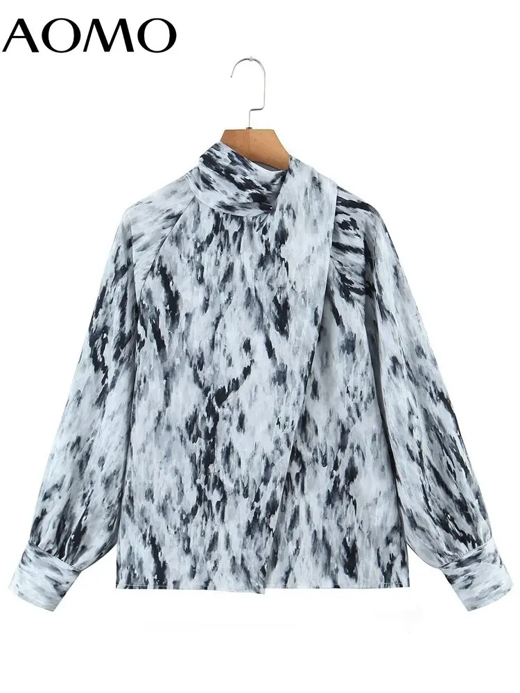 AOMO 2022 Fashion Women Print Stand Collar Back Bow Blouse Long Sleeve Office Ladies Shirt Tops SL44A
AOMO 2022 Fashion Women Print Stand Collar Back Bow Blouse Long Sleeve Office Ladies Shirt Tops SL44A