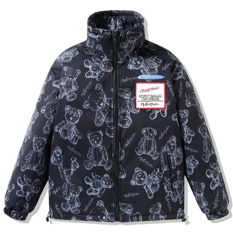 New winter down jacket bear cartoon trend warm printing wild casual white duck down jacket for men and women couples
New winter down jacket bear cartoon trend warm printing wild casual white duck down jacket for men and women couples