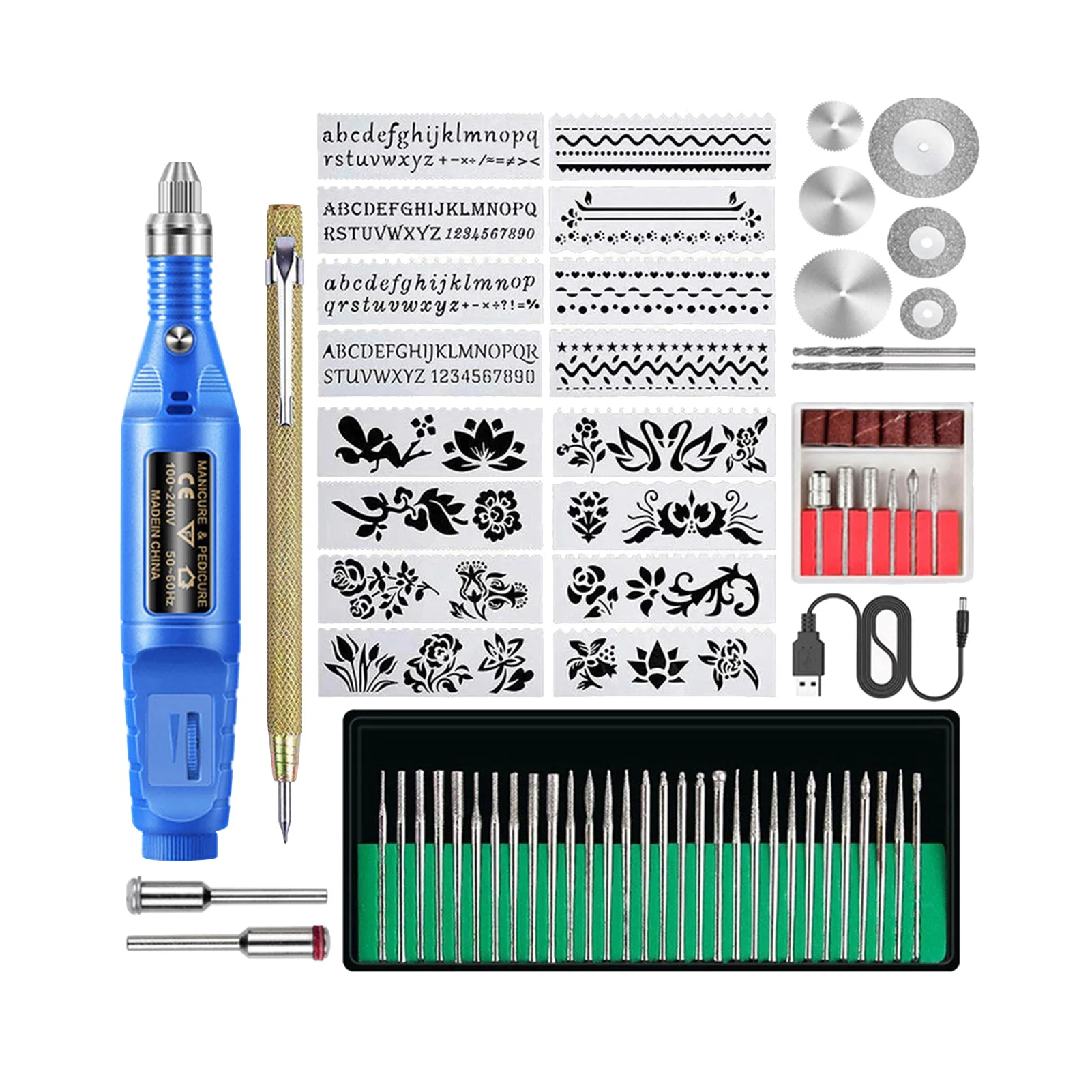 Nail Art Jewelry Electric Engraving Tool Kit Multifunction Etching Pen Metal Micro Engraver DIY Ceramic Stones Adjustable Speed
Nail Art Jewelry Electric Engraving Tool Kit Multifunction Etching Pen Metal Micro Engraver DIY Ceramic Stones Adjustable Speed
