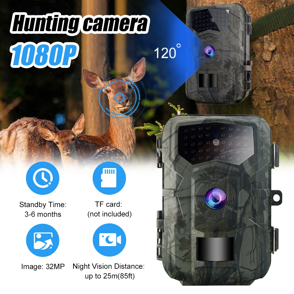 32MP 1080P Hunting Trail Camera Night Vision Infrared Sensor Camera With 2" TFT Screen IP66 Waterproof Hunting Scouting Camera
32MP 1080P Hunting Trail Camera Night Vision Infrared Sensor Camera With 2" TFT Screen IP66 Waterproof Hunting Scouting Camera