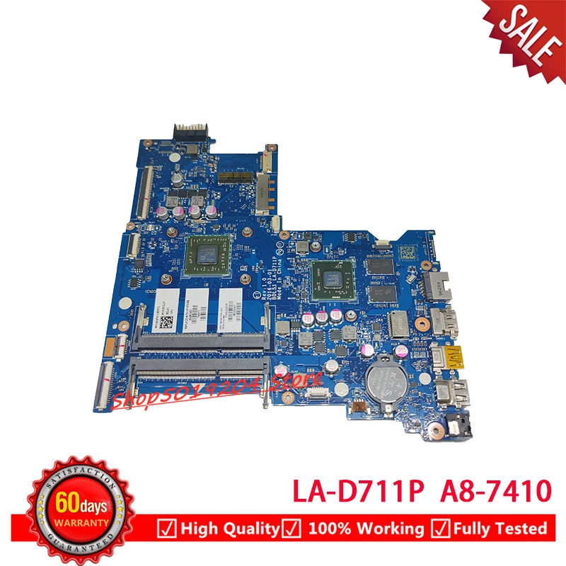 For HP 15-BA 15-BA021CY 255 G5 Laptop Motherboard 854963-601 854963-001 860339-601 BDL51 LA-D711P Mainboard With A8-7410
For HP 15-BA 15-BA021CY 255 G5 Laptop Motherboard 854963-601 854963-001 860339-601 BDL51 LA-D711P Mainboard With A8-7410