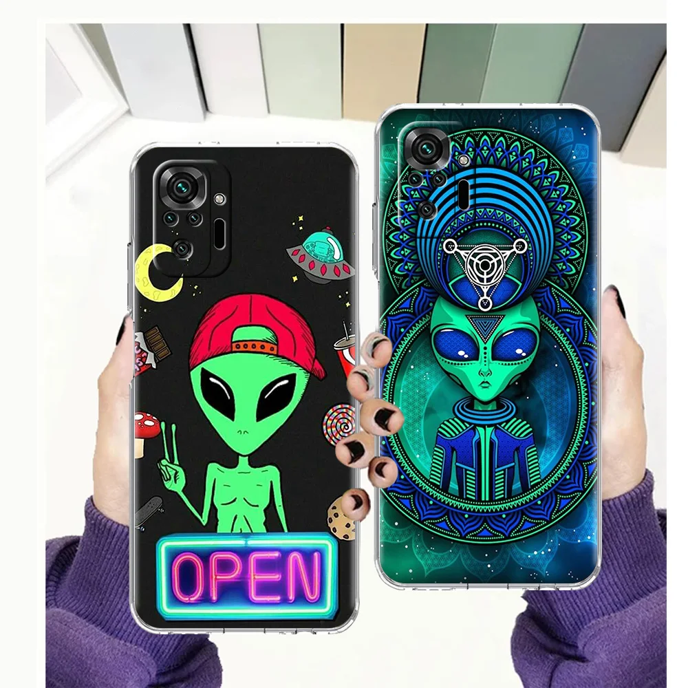 Hot Interesting Alien Phone Case Cover for Redmi Note 11 K40 8 8T 9 10 8A 9 9A 9S 9C 7 Pro Plus 4G Silicon Transparent Shell TPU
Hot Interesting Alien Phone Case Cover for Redmi Note 11 K40 8 8T 9 10 8A 9 9A 9S 9C 7 Pro Plus 4G Silicon Transparent Shell TPU