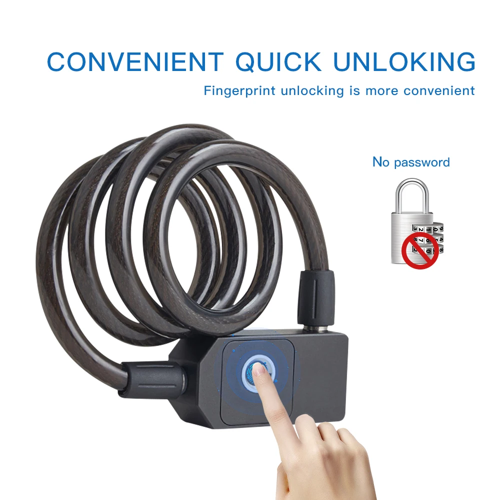 Fingerprint Lock Bike Loc Fingerprint Unlock Bike Accessories Waterproof Shop Door Password Lock Password Lock Anti-theft Lock
Fingerprint Lock Bike Loc Fingerprint Unlock Bike Accessories Waterproof Shop Door Password Lock Password Lock Anti-theft Lock