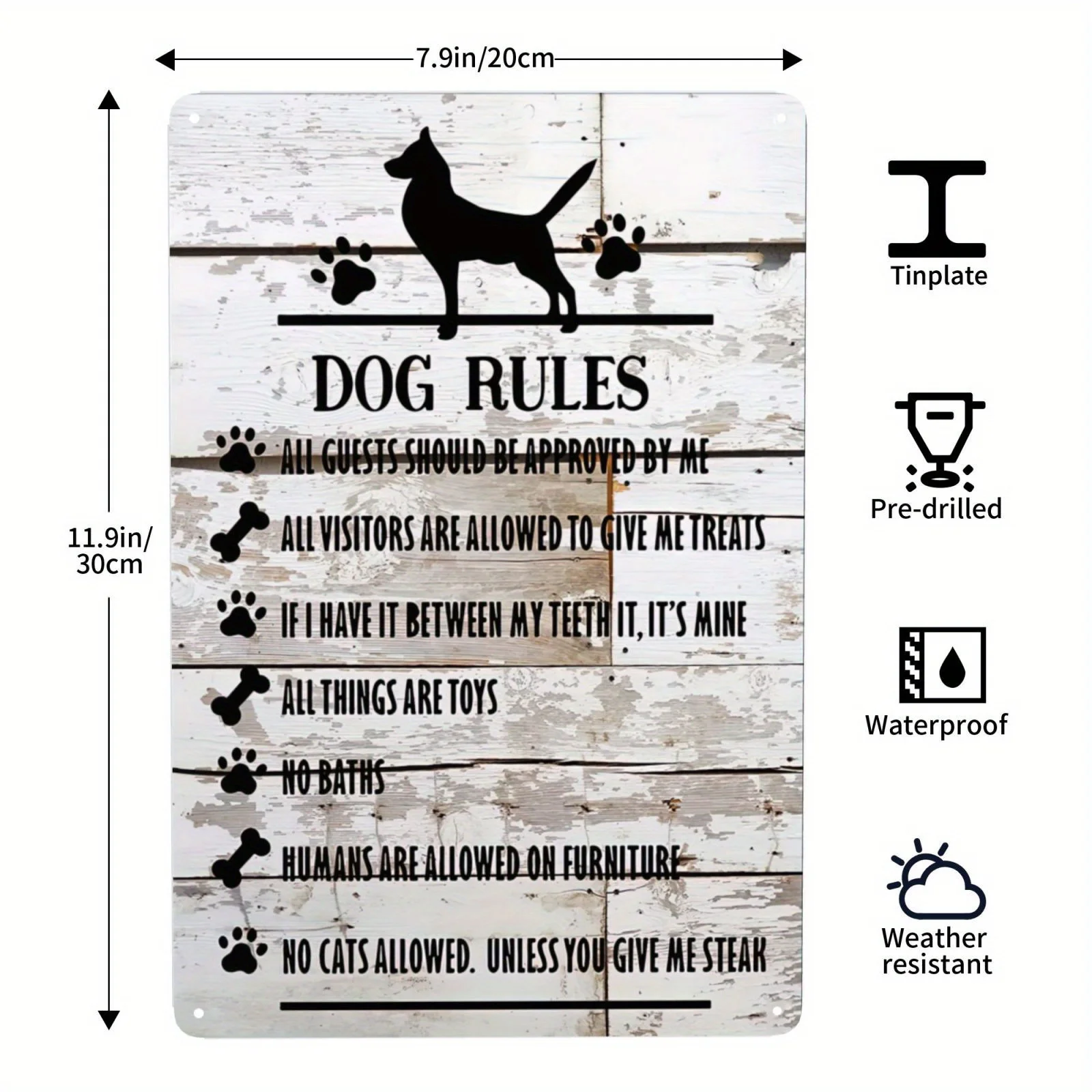 Funny Dog Metal Tin Signs, The Dog House Let's Raise The Woof, Dog Rules Don't Moan about Our Pets I Am Your Friend Your Partner
Funny Dog Metal Tin Signs, The Dog House Let's Raise The Woof, Dog Rules Don't Moan about Our Pets I Am Your Friend Your Partner
