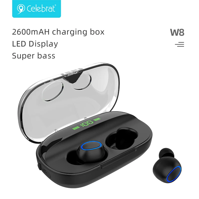 TWS Wireless Headset with 2600mah Charging Case Earphones Bluetooth Sport HD Voice Headphones Touch Control Digital Display W8
TWS Wireless Headset with 2600mah Charging Case Earphones Bluetooth Sport HD Voice Headphones Touch Control Digital Display W8