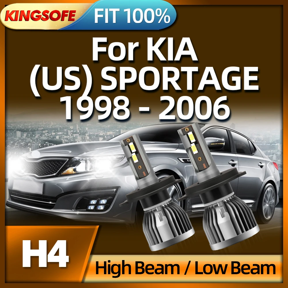 KINGSOFE Led H4 Lamp Car Headlight Bulbs 40000LM For KIA (US) SPORTAGE 1998 1999 2000 2001 2002 2003 2004 2005 2006
KINGSOFE Led H4 Lamp Car Headlight Bulbs 40000LM For KIA (US) SPORTAGE 1998 1999 2000 2001 2002 2003 2004 2005 2006
