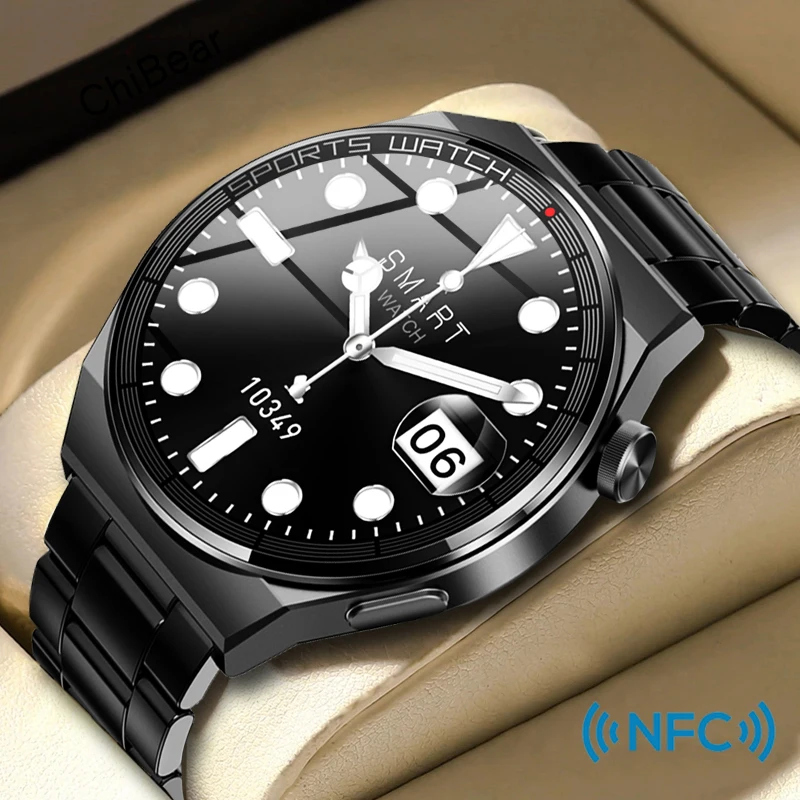 2022 New NFC Smart Watch Men AOMLED390*390 Color Screen Rotation Button Fitness Tracker Waterproof SmartWatch Men Bluetooth Call 
2022 New NFC Smart Watch Men AOMLED390*390 Color Screen Rotation Button Fitness Tracker Waterproof SmartWatch Men Bluetooth Call
