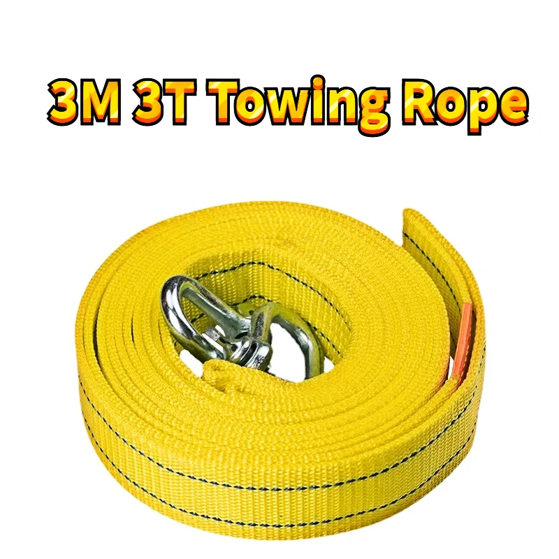3M Heavy Duty 3 Ton Car Tow Cable Towing Pull Rope Strap Hooks Van Road Recovery Car rescue tool Accessories for Audi Ford BMW
3M Heavy Duty 3 Ton Car Tow Cable Towing Pull Rope Strap Hooks Van Road Recovery Car rescue tool Accessories for Audi Ford BMW