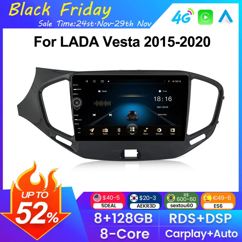 9INCH Car Radio With QLED Screen For LADA Vesta Cross Sport 2015 - 2020 Multimedia Player Carplay+Auto WIFI 4G LTE RDS DSP BT
9INCH Car Radio With QLED Screen For LADA Vesta Cross Sport 2015 - 2020 Multimedia Player Carplay+Auto WIFI 4G LTE RDS DSP BT