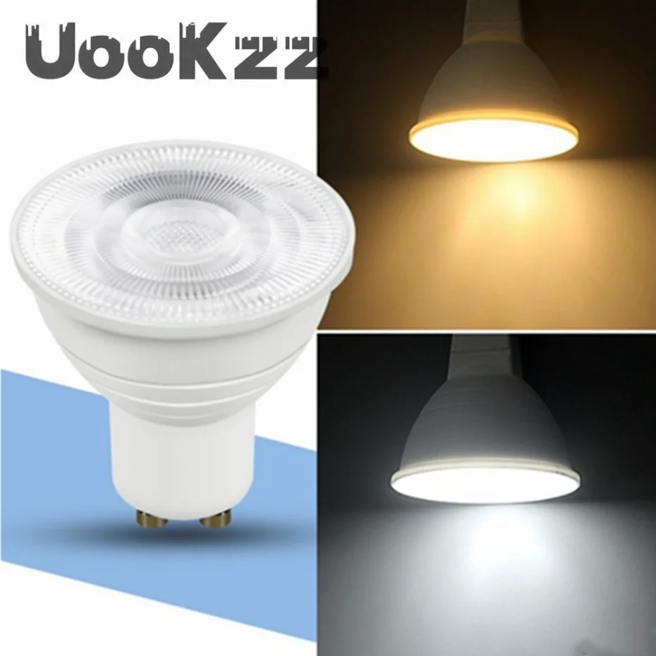 

UooKzz GU10 MR16 E14 E27 Spotlight 7W AC 220V LED Bulb Beam Angle 24 120 Degree Energy Saving Indoor Light Bulb For Table Lamp