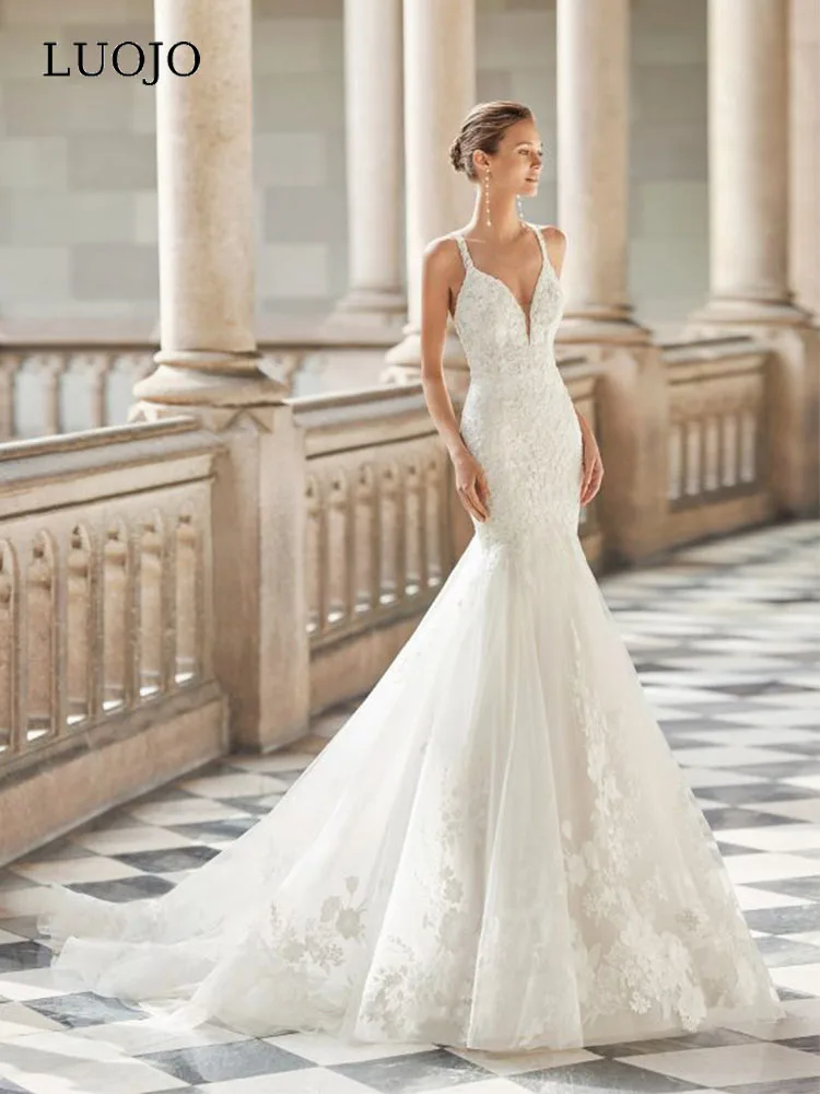 LUOJO Boho Wedding Dress 2022 Mermaid Spaghetti Straps Appliques Tea-length Custom Made Bridal Gowns For Women Vestidos De Novia
LUOJO Boho Wedding Dress 2022 Mermaid Spaghetti Straps Appliques Tea-length Custom Made Bridal Gowns For Women Vestidos De Novia