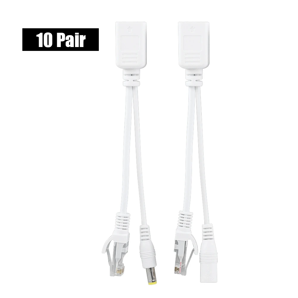 10 Pair IP Camera POE RJ45 Cable Power Over Ethernet Adapter Injector + Splitter DC 12 V POE Cable POE Cable
10 Pair IP Camera POE RJ45 Cable Power Over Ethernet Adapter Injector + Splitter DC 12 V POE Cable POE Cable
