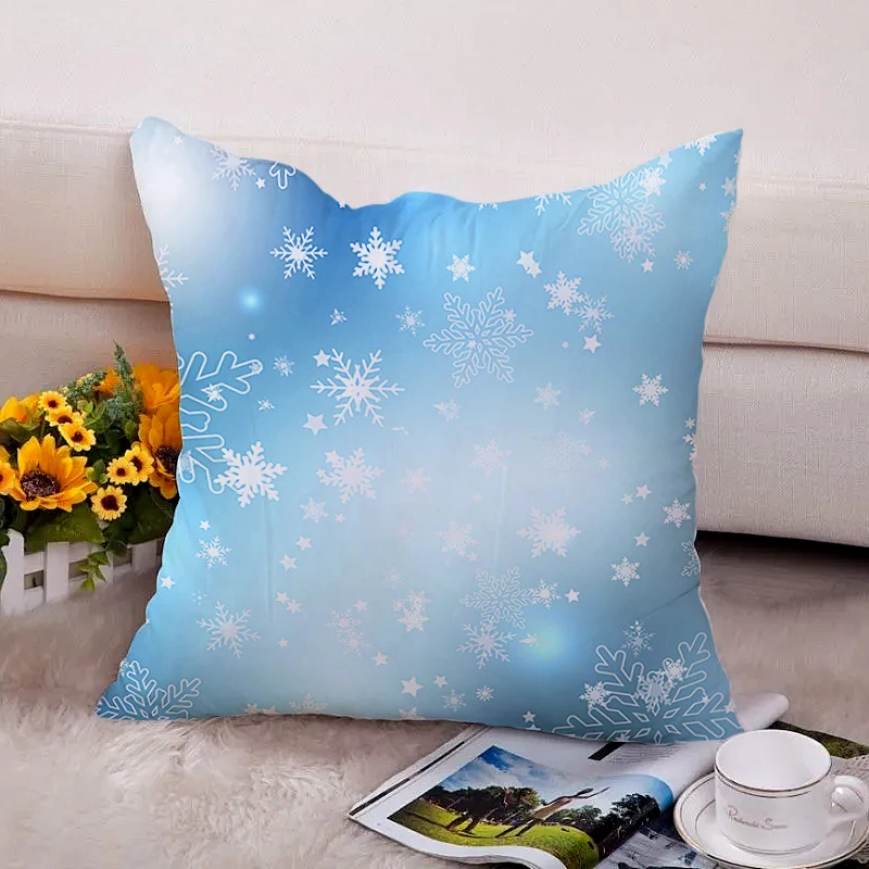 Blue Christmas Pillow Case Snowflake Print Cushion Covers 45*45 Anti-fouling Square Sofa Pillowcase Home Decor
Blue Christmas Pillow Case Snowflake Print Cushion Covers 45*45 Anti-fouling Square Sofa Pillowcase Home Decor