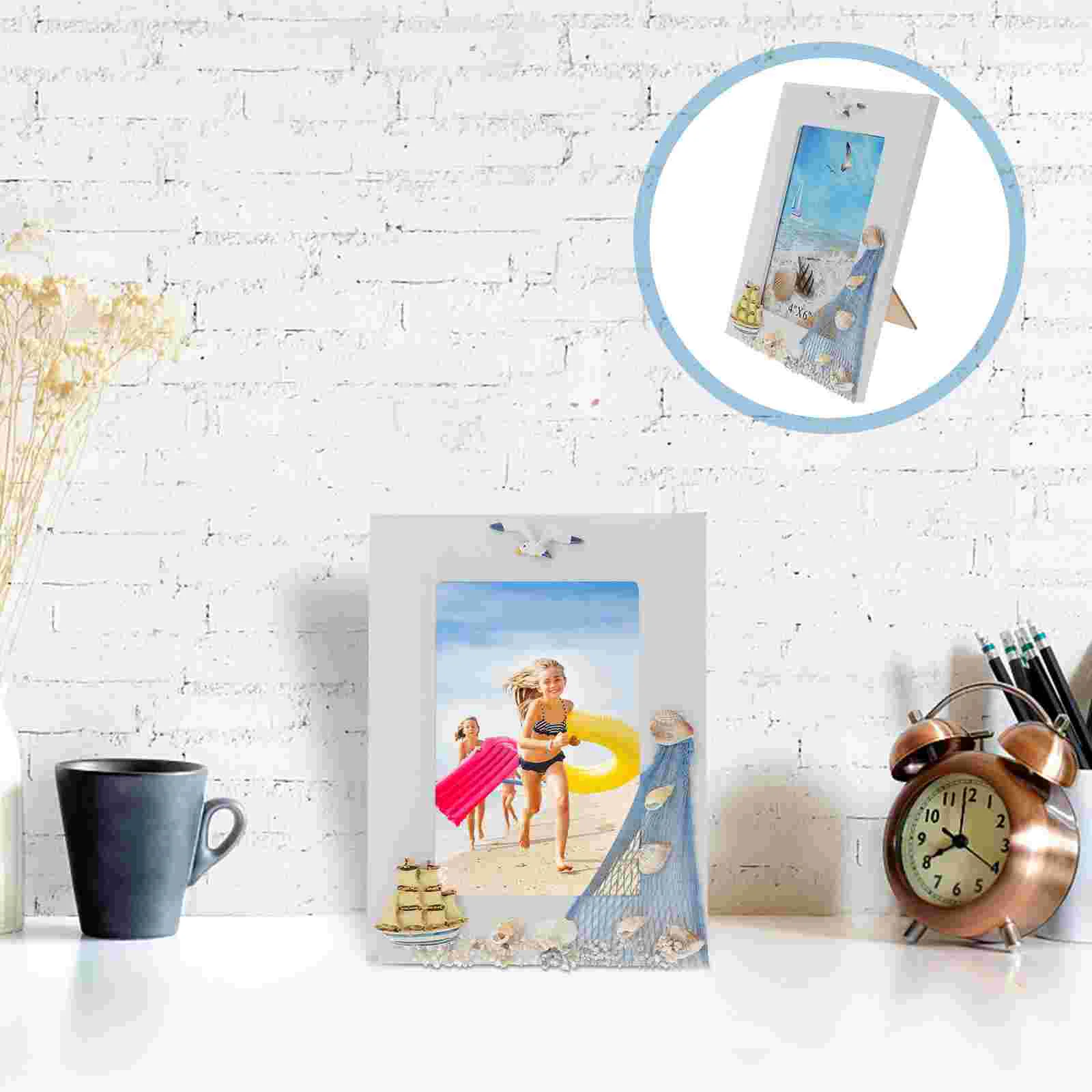 Frame Picture Wooden Wall Photo Mediterranean Style Tabletop Nautical Ocean Theme Holder Single
Frame Picture Wooden Wall Photo Mediterranean Style Tabletop Nautical Ocean Theme Holder Single