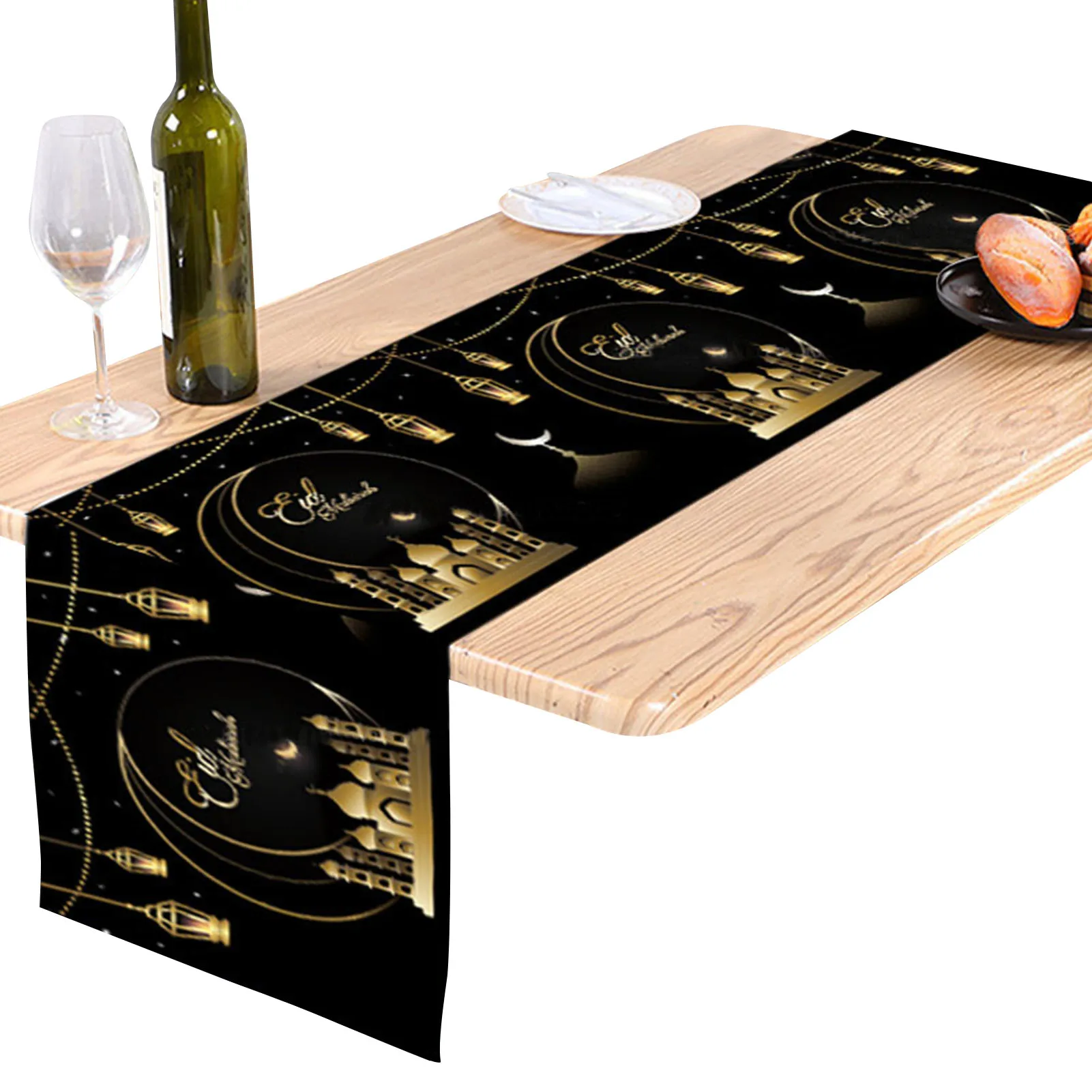 Eid Mubarak настольная дорожка из полиэстера, Настольная дорожка, мусульманский Рамадан вечерние праздничный декор, домашнее украшение для стол... 
Eid Mubarak настольная дорожка из полиэстера, Настольная дорожка, мусульманский Рамадан вечерние праздничный декор, домашнее украшение для стол...