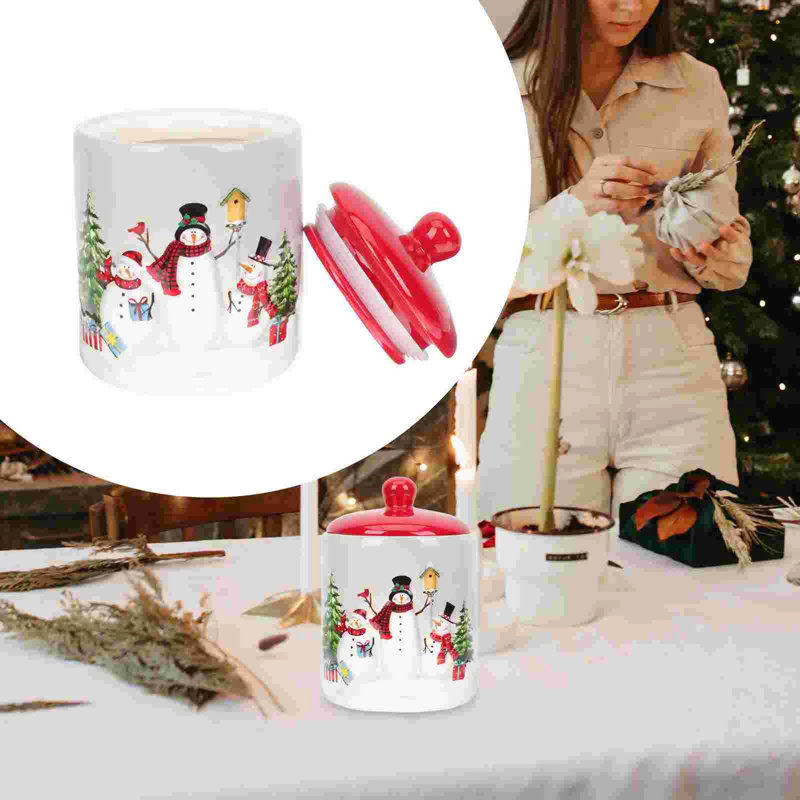 Jar Ceramic Candy Cookie Christmas Jars Canistercontainer Tea Biscuit Coffeestorage Snowman Lid Holidayparty Kitchen Santa Box
Jar Ceramic Candy Cookie Christmas Jars Canistercontainer Tea Biscuit Coffeestorage Snowman Lid Holidayparty Kitchen Santa Box
