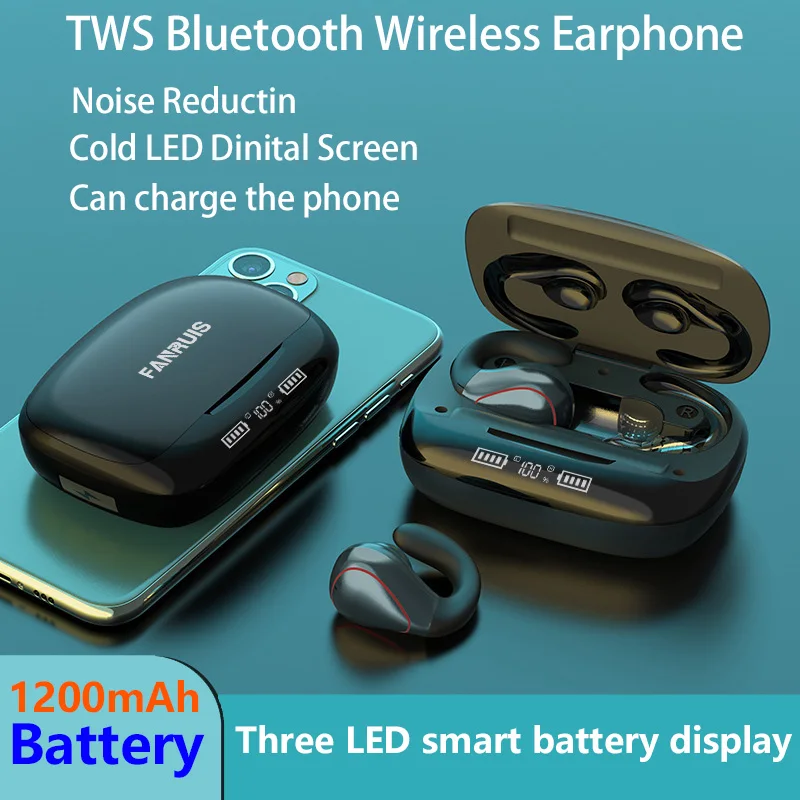 Sports Bluetooth Wireless Headphones with Mic Waterproof Ear Hooks Bluetooth Earphones HiFi Stereo Music Earbuds for Phone
Sports Bluetooth Wireless Headphones with Mic Waterproof Ear Hooks Bluetooth Earphones HiFi Stereo Music Earbuds for Phone
