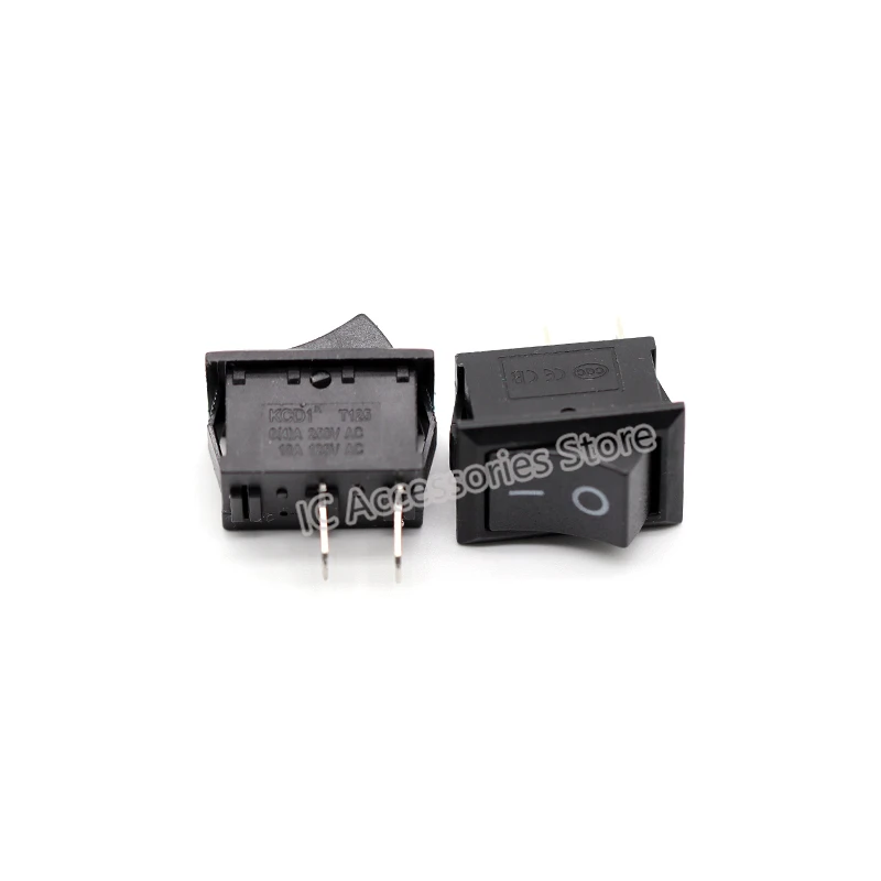 10pcs KCD1-101 single-pole boat switch rocker power switch 15*21MM black 2 foot 2 gears 6A/250V
10pcs KCD1-101 single-pole boat switch rocker power switch 15*21MM black 2 foot 2 gears 6A/250V