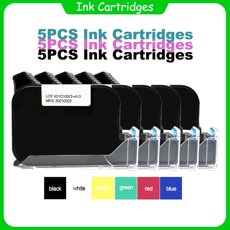 Phezer 5PCS Quick Dry Ink Cartridge For Printer 12.7mm Mini Handheld Inkjet Printer Ink Cartridges Original Printer Supplies
Phezer 5PCS Quick Dry Ink Cartridge For Printer 12.7mm Mini Handheld Inkjet Printer Ink Cartridges Original Printer Supplies