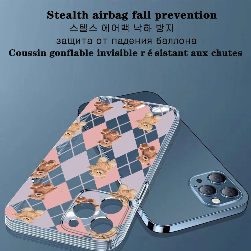 Transparent Phone Case, UV Printed Diamond Cute Bear Pattern for iPhone 11 12 13 14 X Xs Max, Shockproof Lightweight TPU Cover
Transparent Phone Case, UV Printed Diamond Cute Bear Pattern for iPhone 11 12 13 14 X Xs Max, Shockproof Lightweight TPU Cover