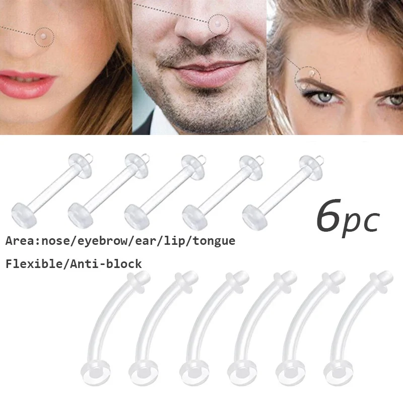 6 шт./лот гибкие акриловые прозрачные серьги-гвоздики для носа серьги для прокола бровей и хряща губ фиксаторы для прокола губ ювелирные изд...
6 шт./лот гибкие акриловые прозрачные серьги-гвоздики для носа серьги для прокола бровей и хряща губ фиксаторы для прокола губ ювелирные изд...
