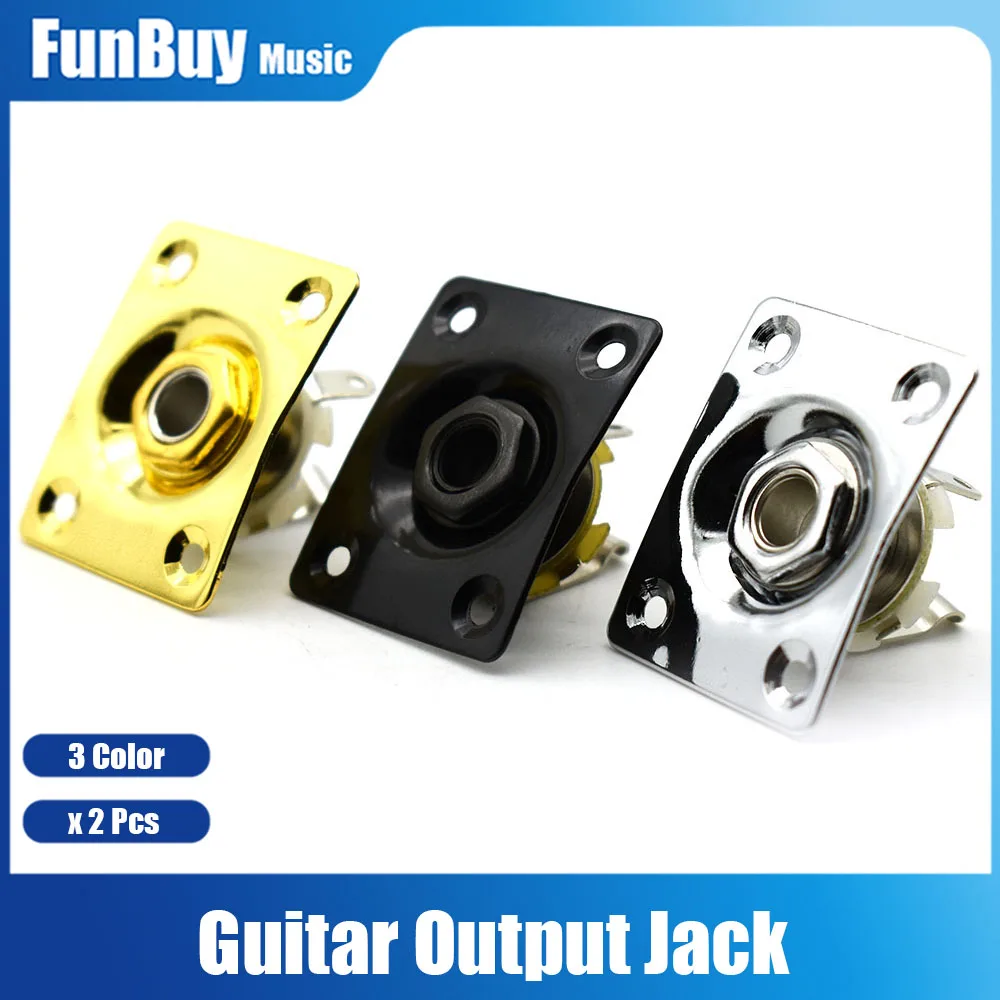 2pcs Square Style Electric Guitar Bass 1/4 Output Input Jack 6.35mm Connection Holes Black Gold Chrome Plate Guitar Accessories
2pcs Square Style Electric Guitar Bass 1/4 Output Input Jack 6.35mm Connection Holes Black Gold Chrome Plate Guitar Accessories