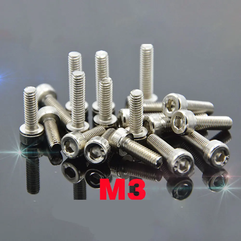 10Pcs White Nickel Plating M2 M2.5 M3 M4 M5 M6 12.9 Grade Alloy Steel Cap Head Allen Bolts Hex Socket Set Screw for Model DIY
10Pcs White Nickel Plating M2 M2.5 M3 M4 M5 M6 12.9 Grade Alloy Steel Cap Head Allen Bolts Hex Socket Set Screw for Model DIY