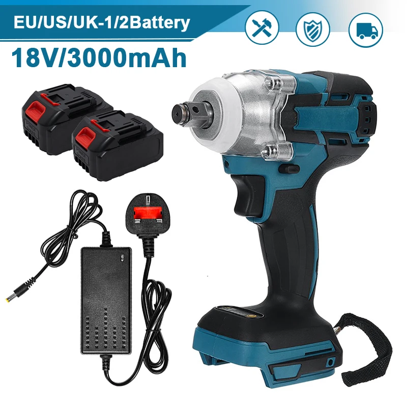 18V 280 N.m Electric Cordless Screwdriver Speed Brushless Impact Wrench Rechargable Drill LED Light For Makita 18V Battery
18V 280 N.m Electric Cordless Screwdriver Speed Brushless Impact Wrench Rechargable Drill LED Light For Makita 18V Battery