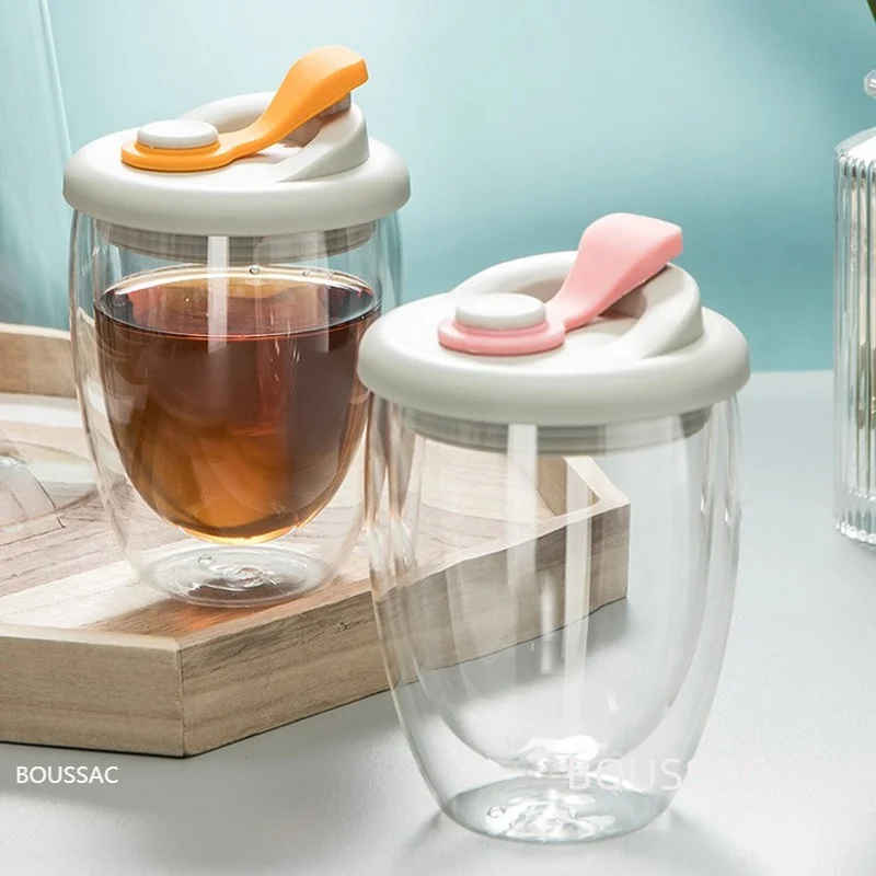 Double-layer Glass Water Cup with Lid Creative Coffee Cup Gift Egg-shaped Handy Cup with Lid Borosilicate Heat-insulating Cup
Double-layer Glass Water Cup with Lid Creative Coffee Cup Gift Egg-shaped Handy Cup with Lid Borosilicate Heat-insulating Cup