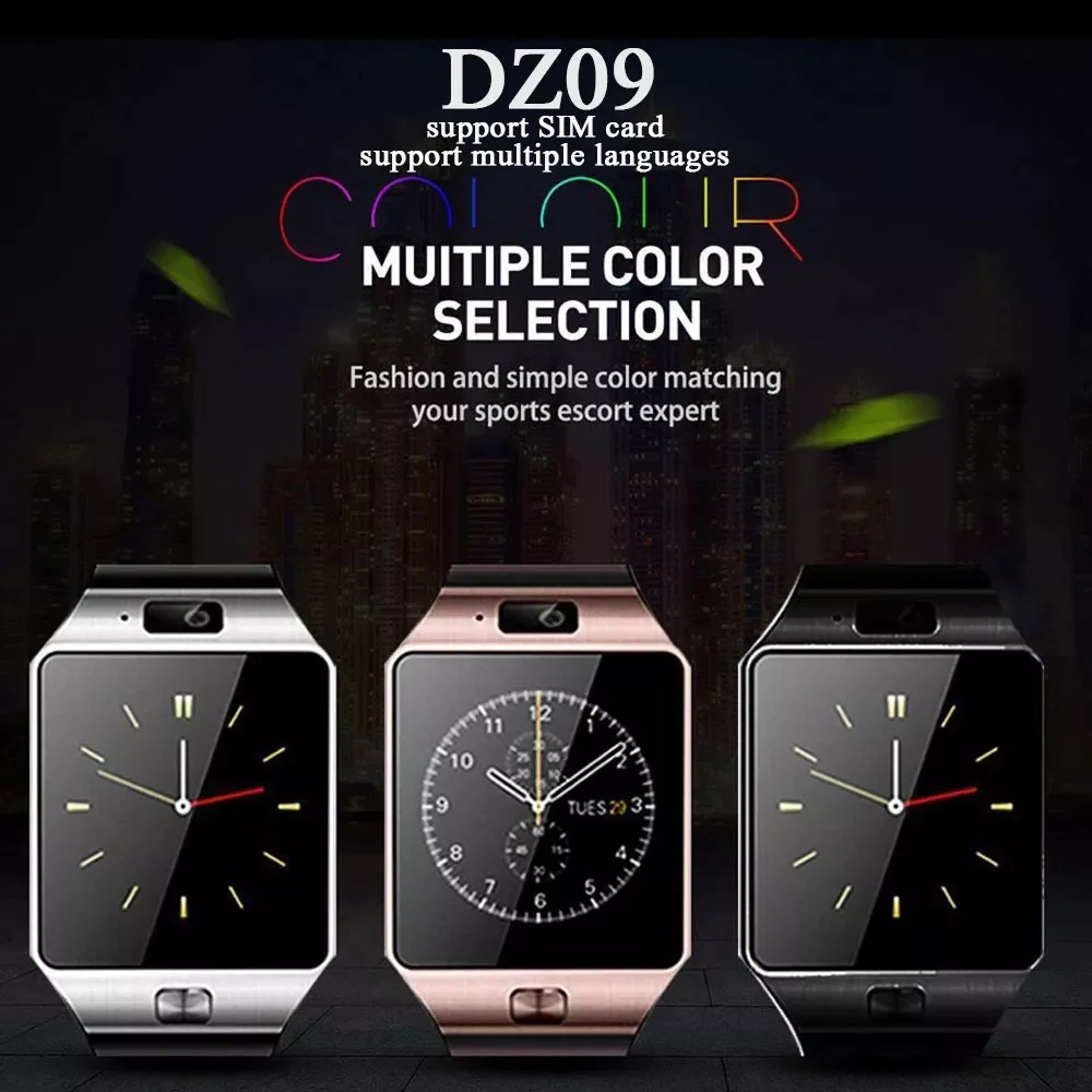 DZ09 Smart Watch Support SIM Card Multiple Languages Touchscreen Bluetooth Sports Fitness Tracker Camera Wrist Smart Phone Watch
DZ09 Smart Watch Support SIM Card Multiple Languages Touchscreen Bluetooth Sports Fitness Tracker Camera Wrist Smart Phone Watch