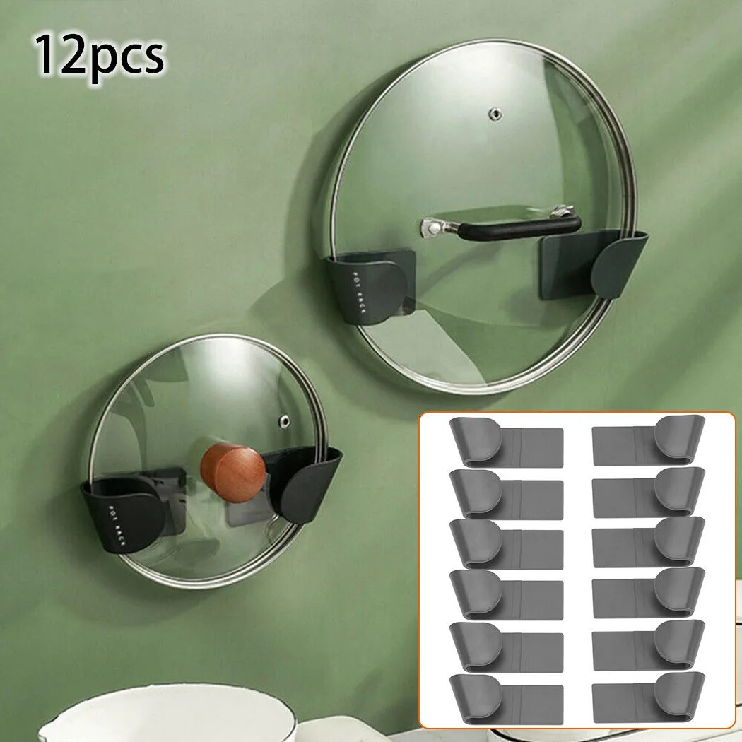 12pcs Pot Lid Holder Wall-Mounted Hanging Rack Kitchen Organizer Spoon Pan Cover Shelf Kitchen Accessories Storage Rack
12pcs Pot Lid Holder Wall-Mounted Hanging Rack Kitchen Organizer Spoon Pan Cover Shelf Kitchen Accessories Storage Rack