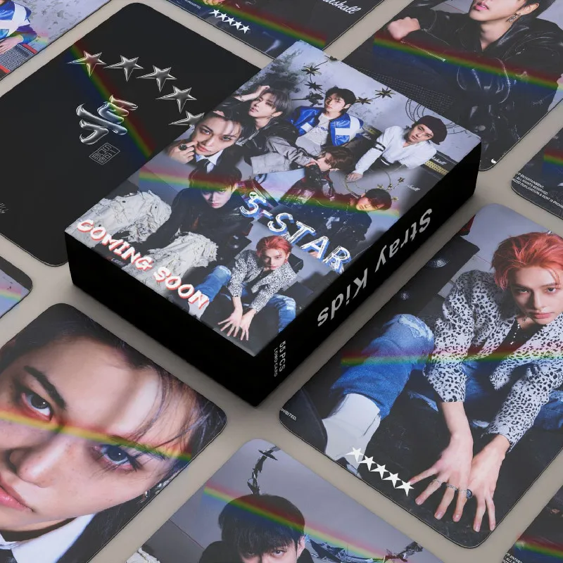 55Pcs/Set KPOP STRAY KIDS Laser Lomo Card Album 5-STAR MAXIDENT Photocards High Quality HD Double Side Print Photo Cards
55Pcs/Set KPOP STRAY KIDS Laser Lomo Card Album 5-STAR MAXIDENT Photocards High Quality HD Double Side Print Photo Cards