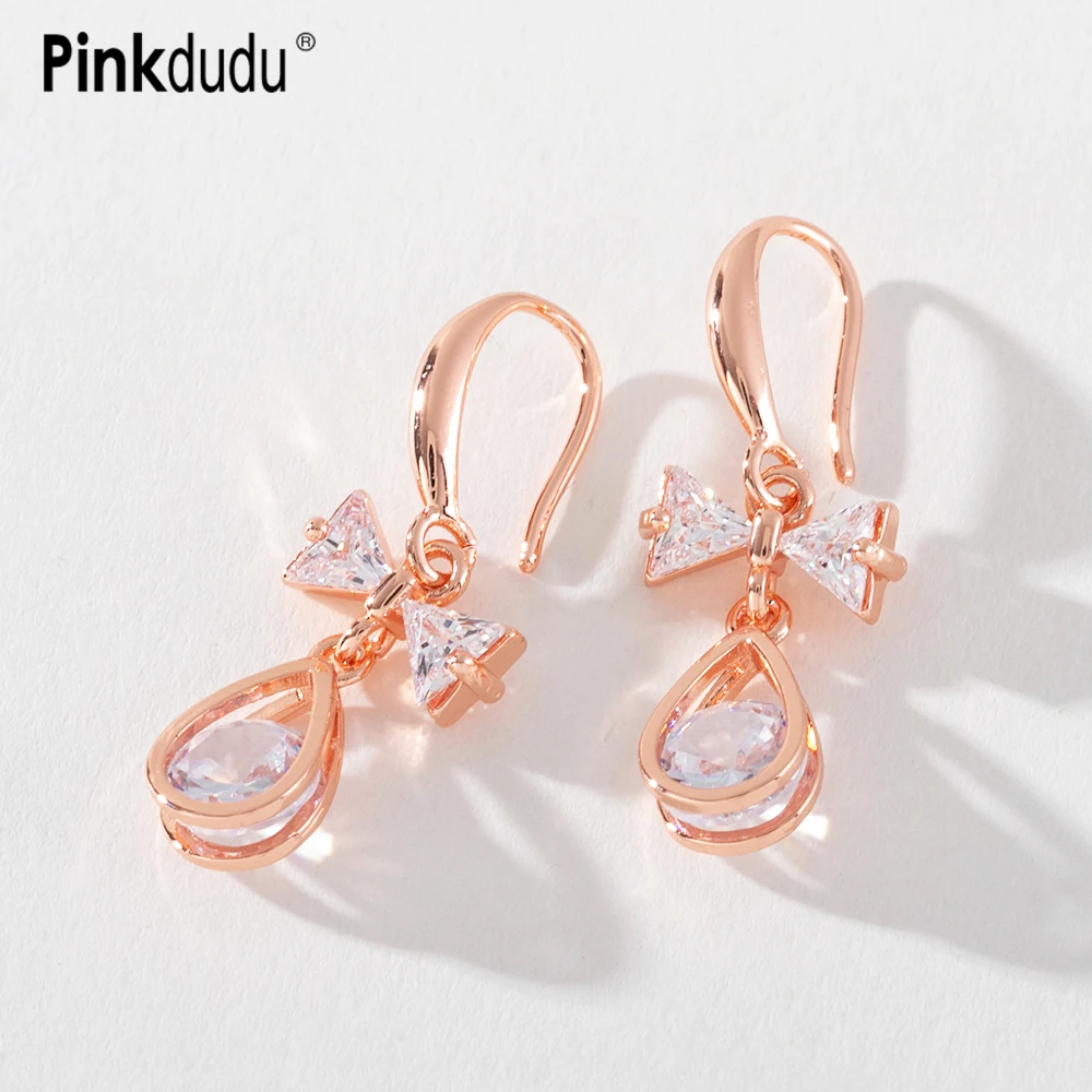 Pinkdudu Bow Zircon Pendant Drop Earrings Simple Fashion 2 Color Alloy Office Party Earring for Women Jewelry Gifts PD479
Pinkdudu Bow Zircon Pendant Drop Earrings Simple Fashion 2 Color Alloy Office Party Earring for Women Jewelry Gifts PD479