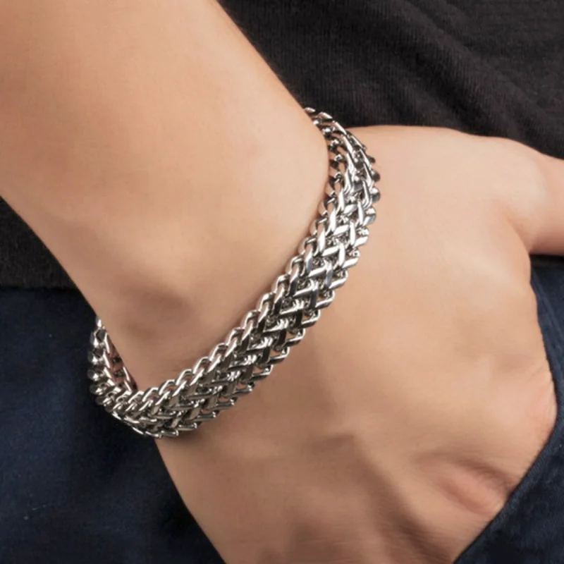 Trendy Hip-hop Rock Bracelets for Men Dominant Thick Bangles Simple Personality Stainless Steel Silver Colo Party Jewelry
Trendy Hip-hop Rock Bracelets for Men Dominant Thick Bangles Simple Personality Stainless Steel Silver Colo Party Jewelry