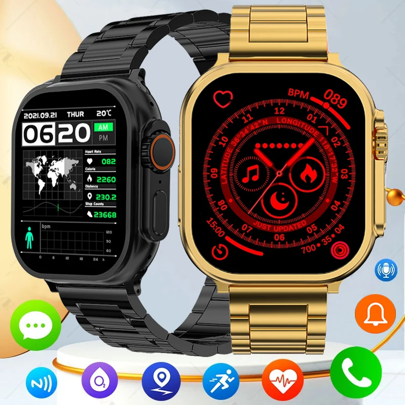 Золотые Смарт-часы Ultra 8 IP68, водонепроницаемые, для плавания, мужские и женские Смарт-часы BT, Смарт-часы для Apple Watch 8 Ultra, мужские часы
Золотые Смарт-часы Ultra 8 IP68, водонепроницаемые, для плавания, мужские и женские Смарт-часы BT, Смарт-часы для Apple Watch 8 Ultra, мужские часы