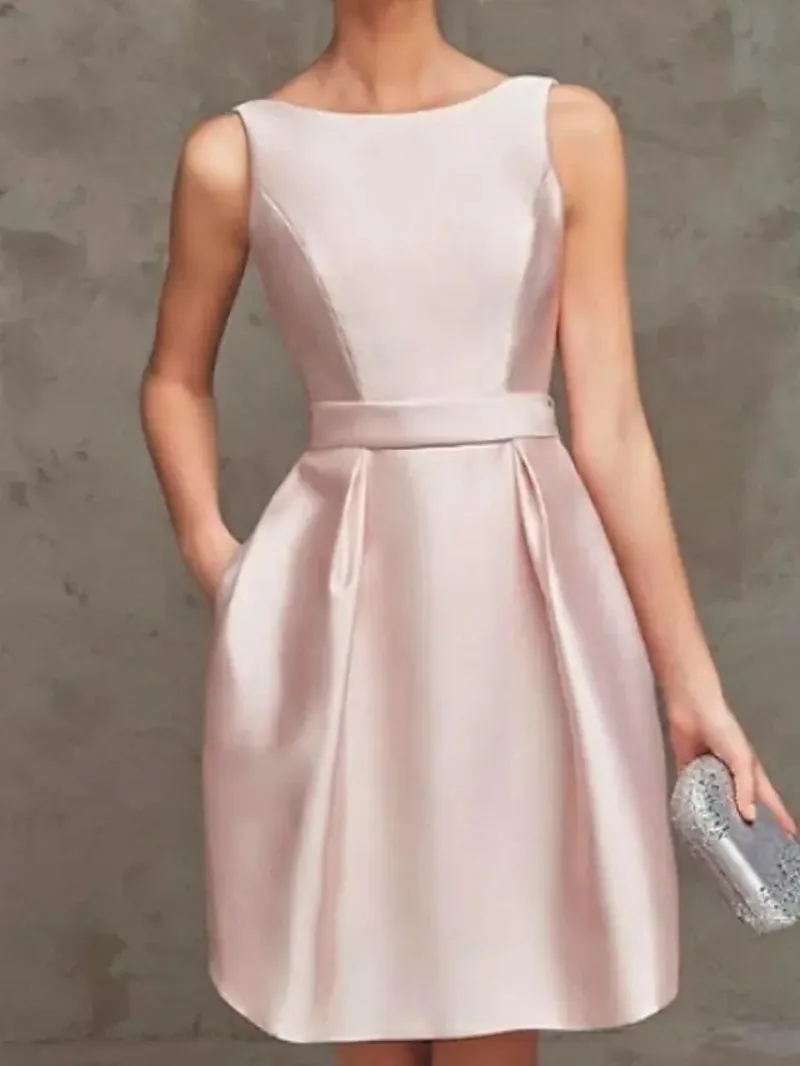 Pink Short A-line Prom Birthday Dress 2022 Boat Neck Backless Satin Evening Party Gown Robe De Soiree Vestidos Longo
Pink Short A-line Prom Birthday Dress 2022 Boat Neck Backless Satin Evening Party Gown Robe De Soiree Vestidos Longo