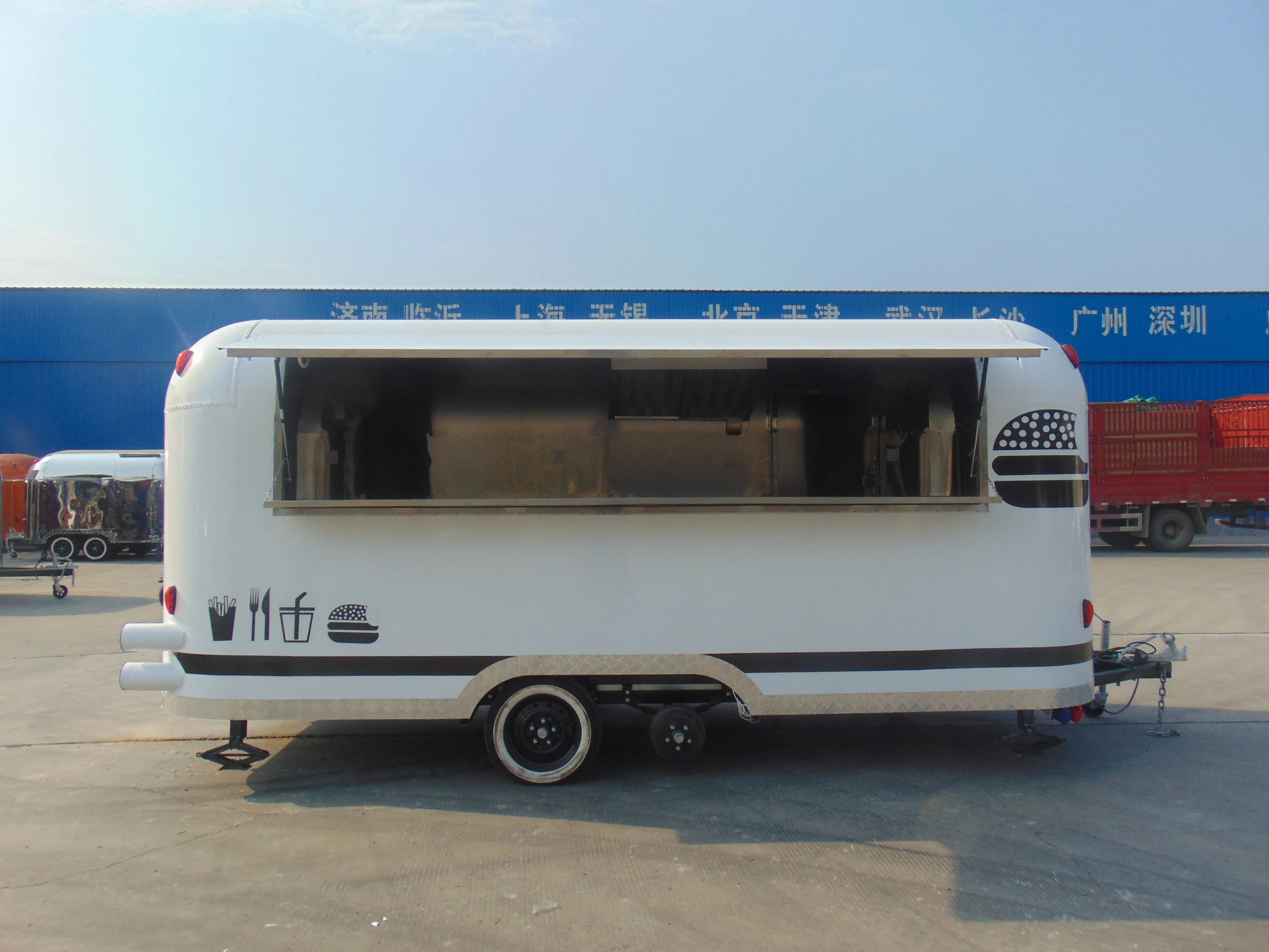 

2022 American Popular Street Outdoor Fast Food Carts Crepe Food truck with Snack mobile kitchen cooking equipments price