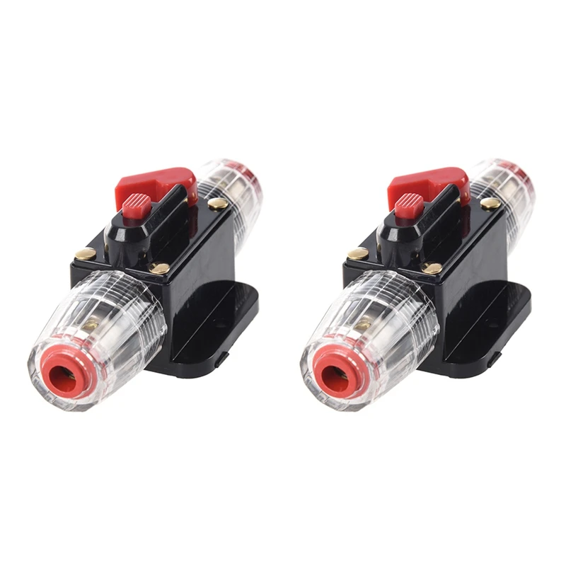 2 Pcs Car Audio Inline Circuit Breaker Fuse Holder System Protection Black, 30A & 40A
2 Pcs Car Audio Inline Circuit Breaker Fuse Holder System Protection Black, 30A & 40A