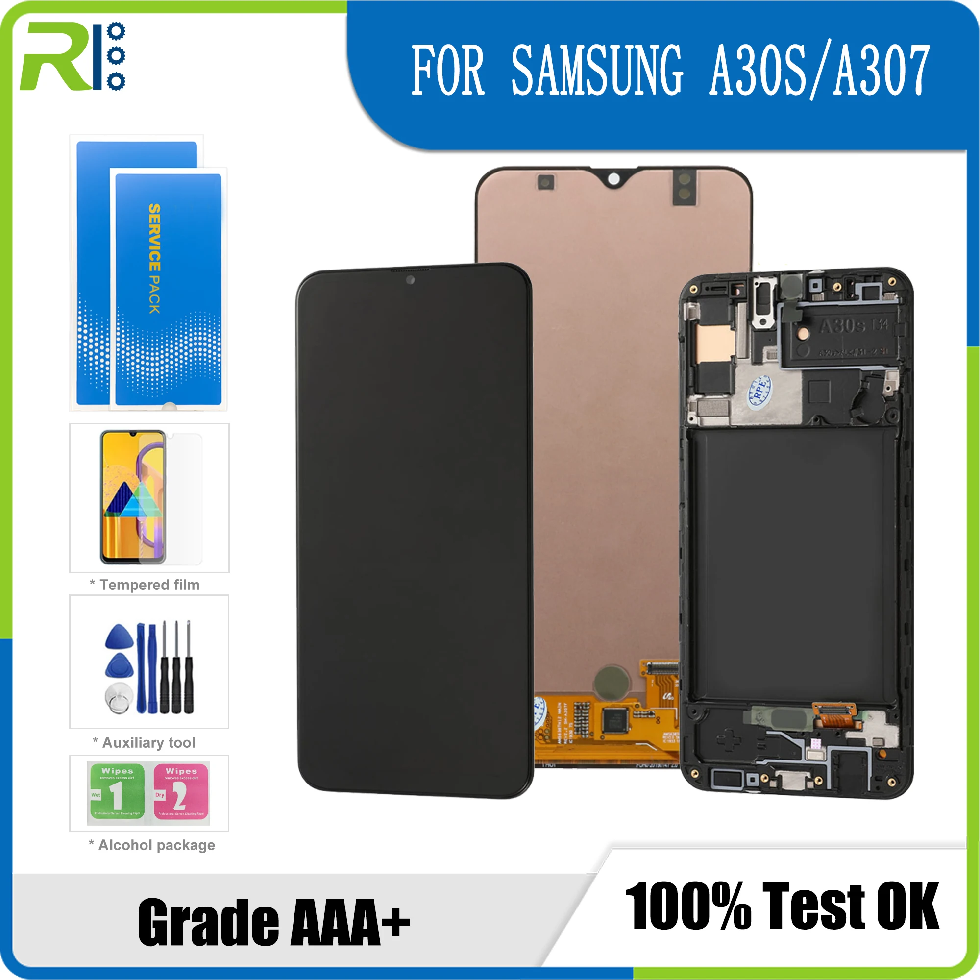 Original 6.4 "AMOLED For Samsung Galaxy A30s A307F A307 A307FN lcd Display Screen Replacement Digitizer Assembly + service packa
Original 6.4 "AMOLED For Samsung Galaxy A30s A307F A307 A307FN lcd Display Screen Replacement Digitizer Assembly + service packa