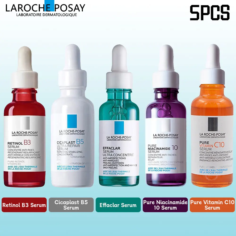 5pcs Original La Roche Posay Effaclar Serum/RetinolB3/Vitamin C10/Niacinamide10/Cicaplast B5 Anti-Aging Fades Fine Line Skincare
5pcs Original La Roche Posay Effaclar Serum/RetinolB3/Vitamin C10/Niacinamide10/Cicaplast B5 Anti-Aging Fades Fine Line Skincare