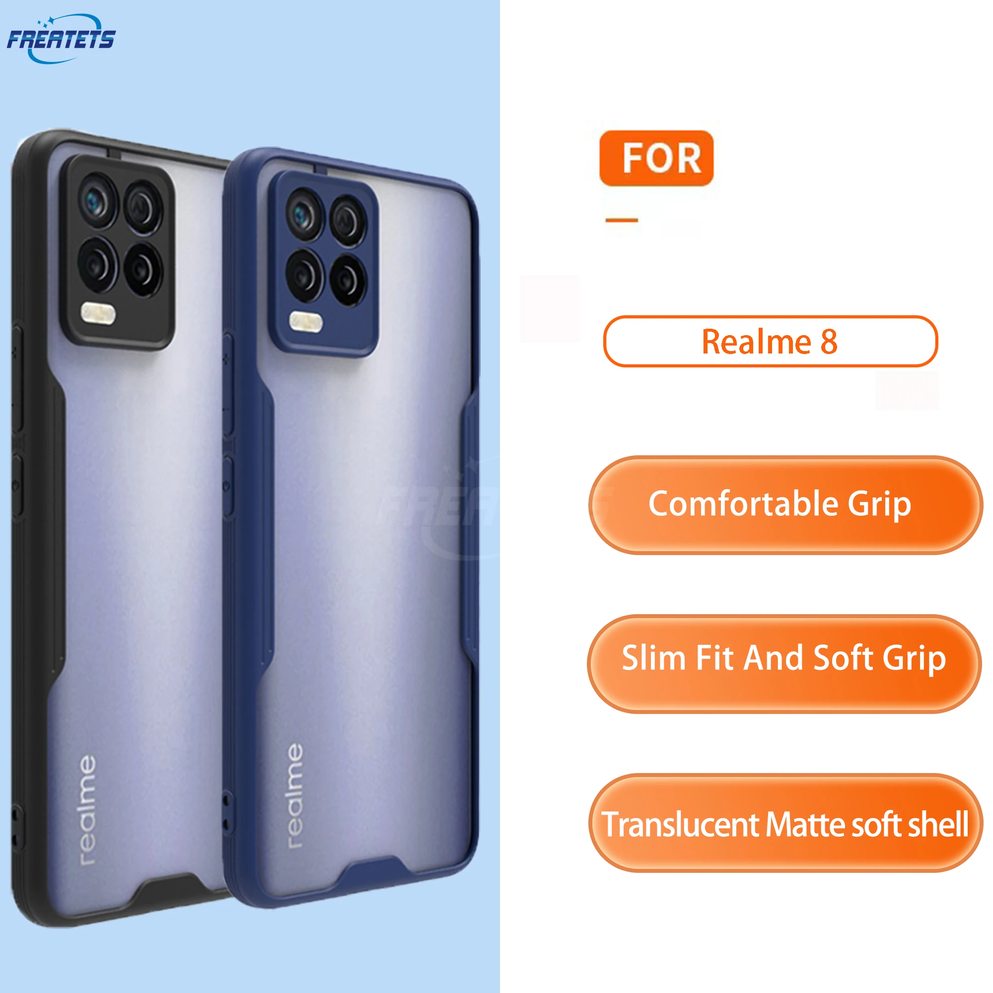For OPPO Realme 8 4G Slim Case, Translucent Matte Soft Back with Soft Edge Slim Anti-Fingerprint Anti-Slip
For OPPO Realme 8 4G Slim Case, Translucent Matte Soft Back with Soft Edge Slim Anti-Fingerprint Anti-Slip