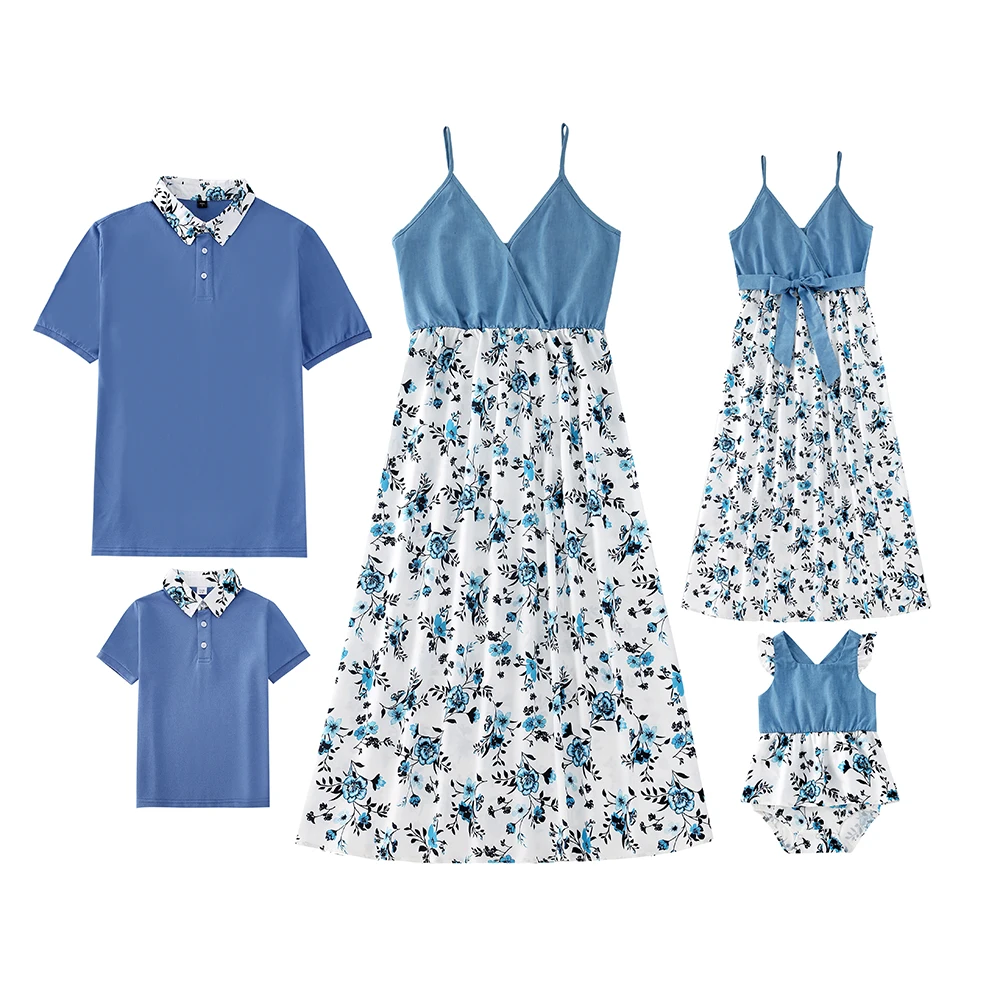 Summer 2022 Mommy and Daughter Matching Jeans Dress Cotton Family Matching Outfits Father/Mother/Kid Clothes Floral Collar Shirt
Summer 2022 Mommy and Daughter Matching Jeans Dress Cotton Family Matching Outfits Father/Mother/Kid Clothes Floral Collar Shirt