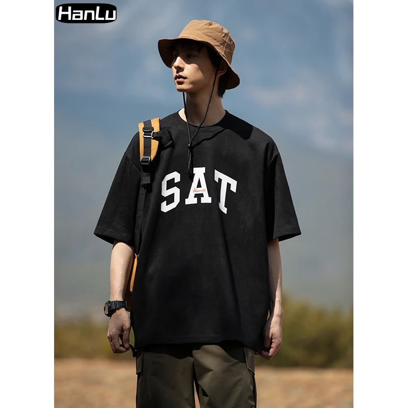 Men's Summer New 280G Heavy Duty Suede T-shirt Hip Hop Loose Fit Men's and Women's Short Sleeves Plus Size Letter Print T-shirt
Men's Summer New 280G Heavy Duty Suede T-shirt Hip Hop Loose Fit Men's and Women's Short Sleeves Plus Size Letter Print T-shirt